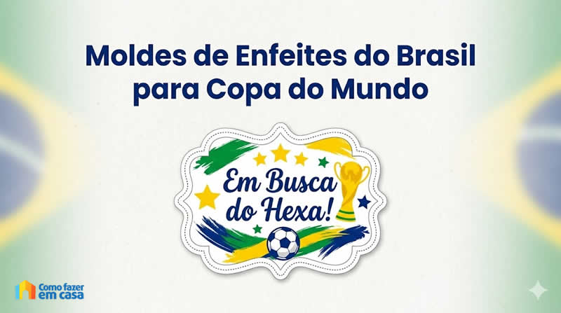 Molde de Enfeite do Brasil para Imprimir - Em Busca do Hexa