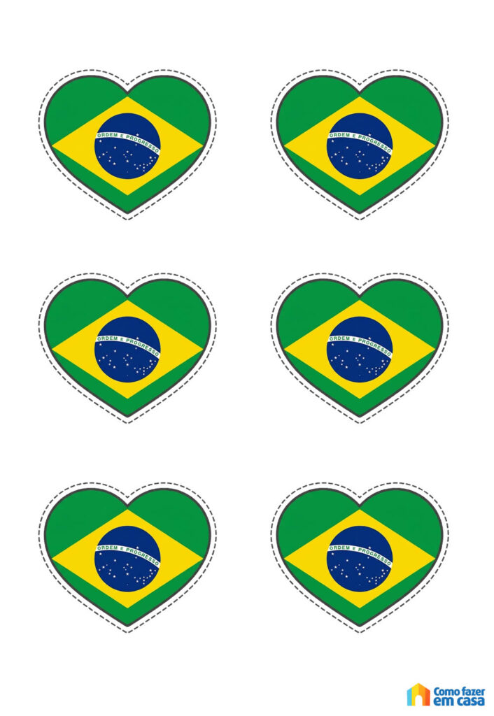 Molde Pequeno de Coração Brasil