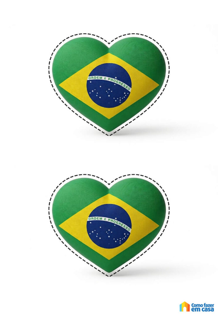 Molde de Brasil - Coração - 3D
