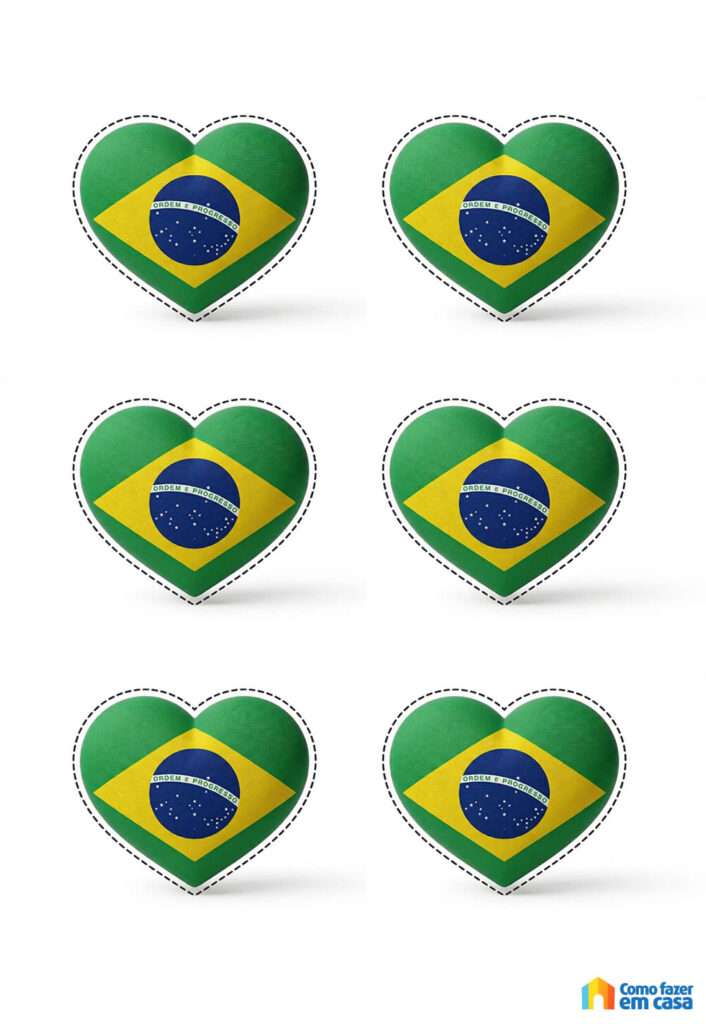 Molde Pequeno de Brasil Coração