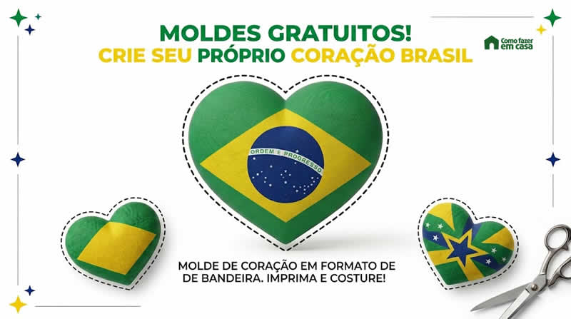 Molde de Brasil em forma de Coração