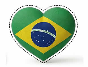 Moldes de Brasil em forma de Coração
