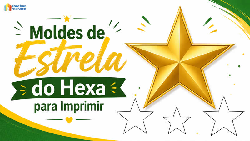 Molde de Estrela do Hexa para Imprimir