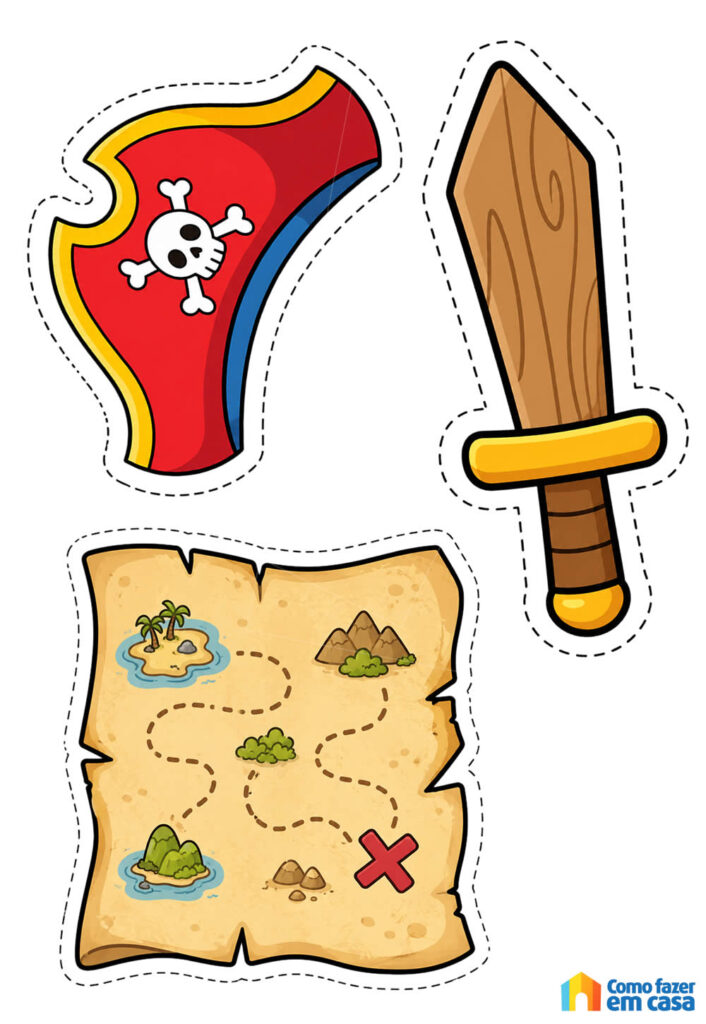 Moldes de Pirata para imprimir