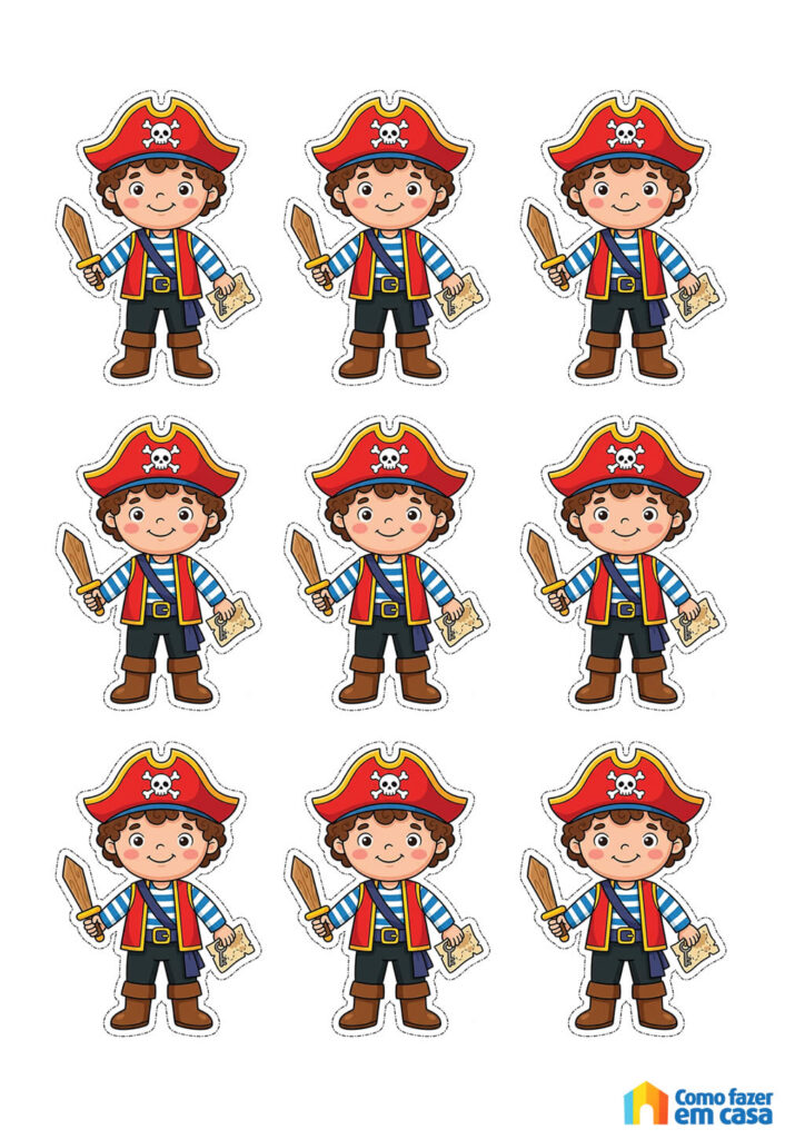 Moldes Pequenos de Pirata