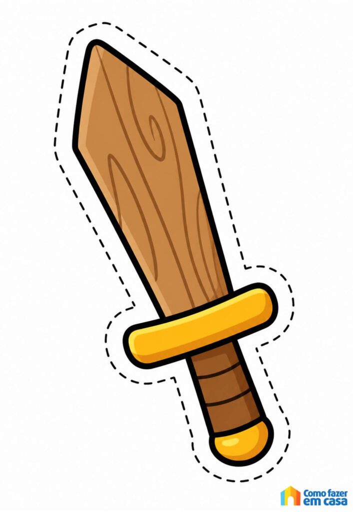 Molde de Espada de Pirata para Imprimir