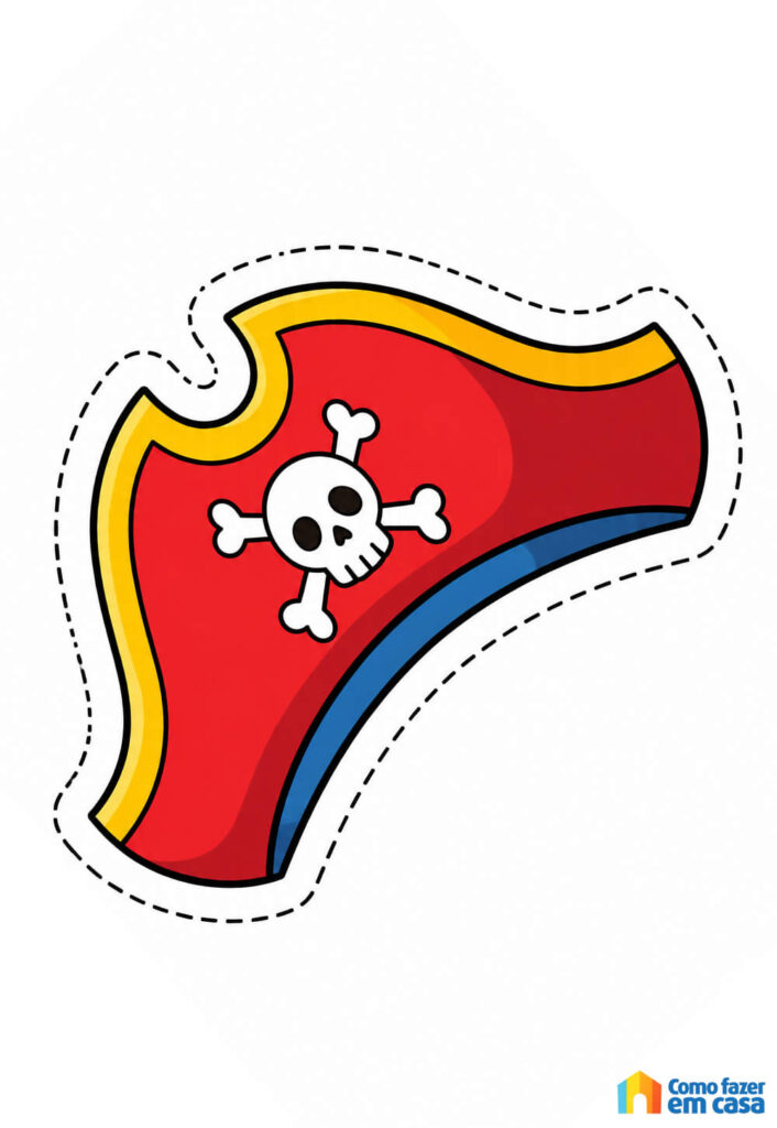 Moldes de Chapéu de Pirata para Imprimir