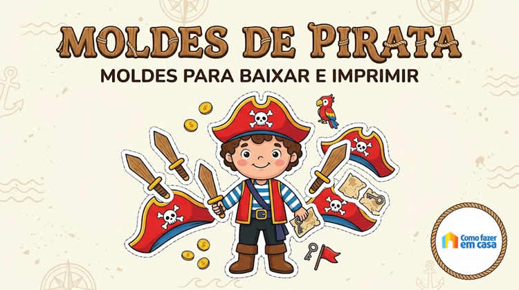 Molde de Pirata para imprimir