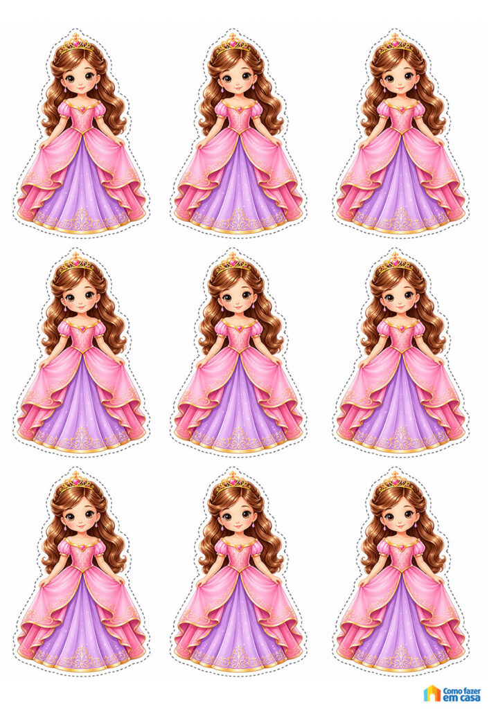 Moldes Pequenos de Princesas