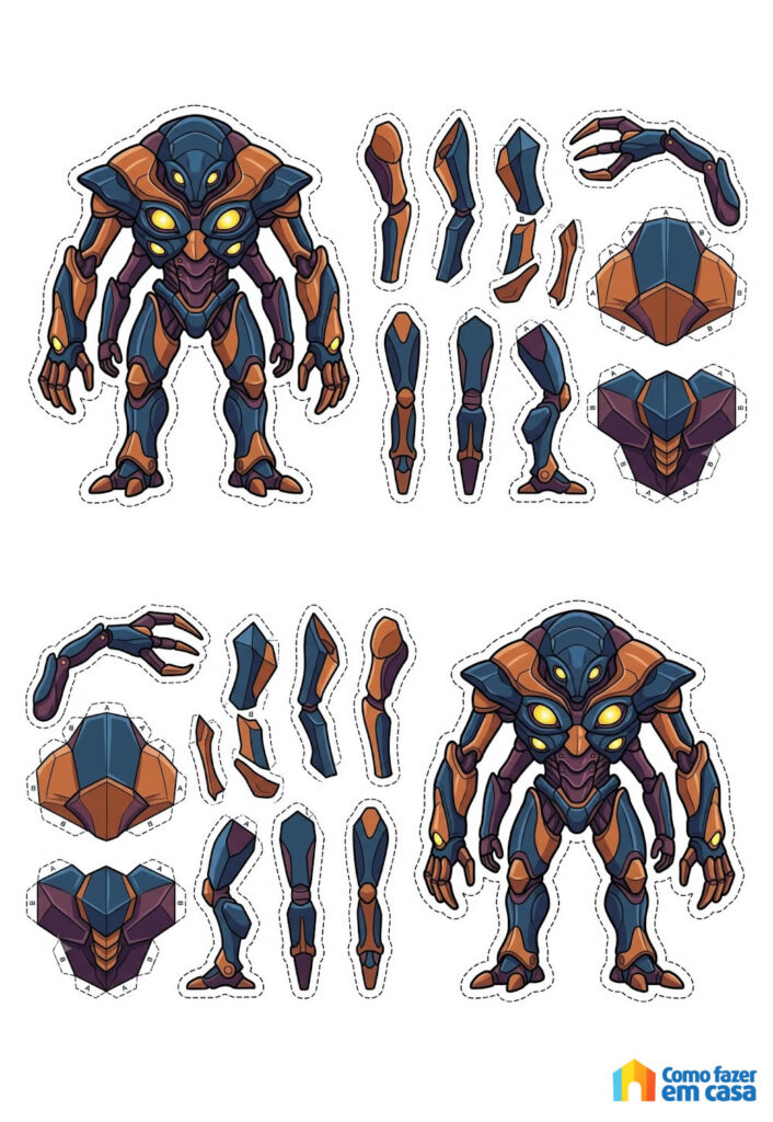 Moldes de Robô para Montar
