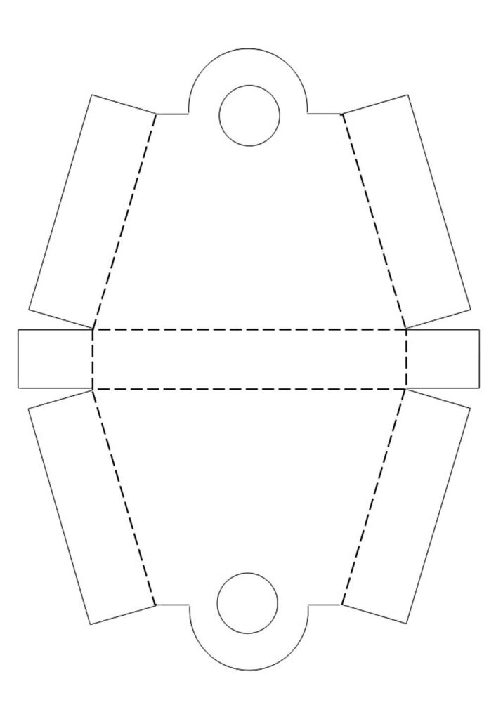 Molde de Sacolinha com Alça para Imprimir
