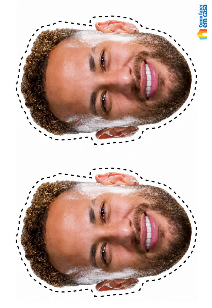 Molde do Rosto do Neymar