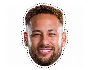 Rosto de Neymar para Imprimir - Moldes