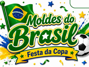 Moldes para Enfeites do Brasil para Copa
