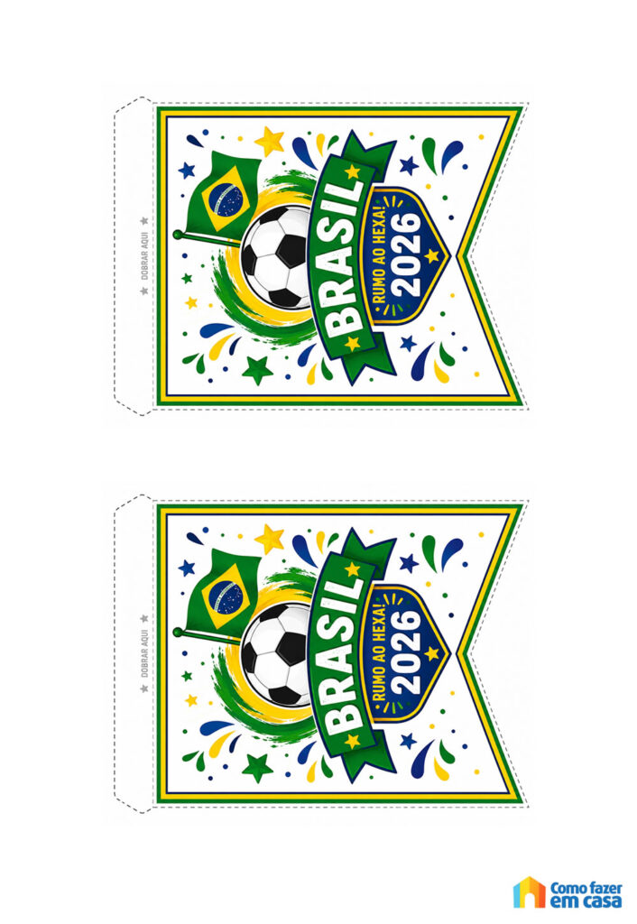 Bandeirinhas - Brasil - Copa do Mundo