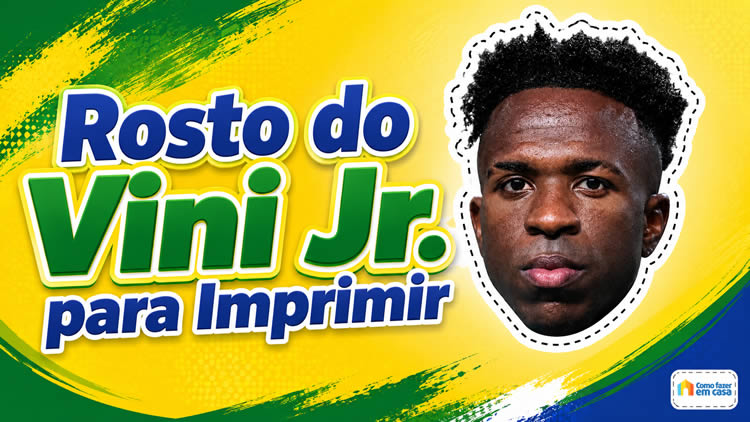Molde do Rosto do Vinícius Jr para Imprimir