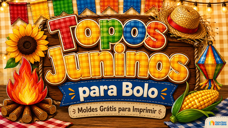 Topos Juninos para Bolo
