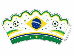 Wrapper do Brasil para Cupcake - Copa do Mundo