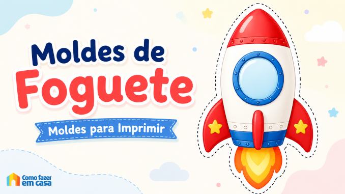 Moldes de Foguetes para Imprimir