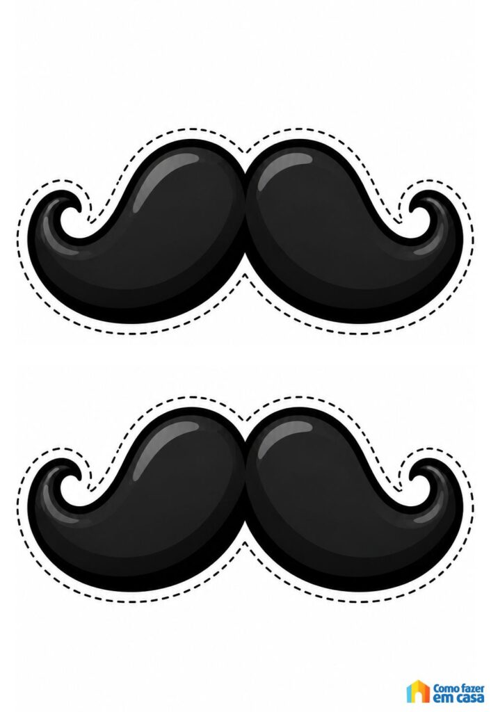 Molde de Bigode - Kit Festa Dia dos Pais
