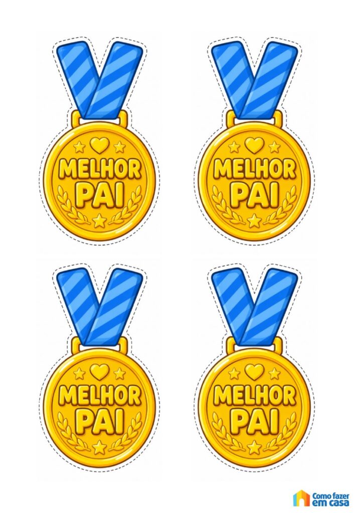 Medalha de Melhor Pai - Kit Festa Dia dos Pais