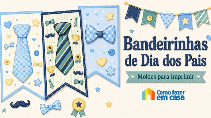Bandeirinhas de Dia dos Pais para Imprimir