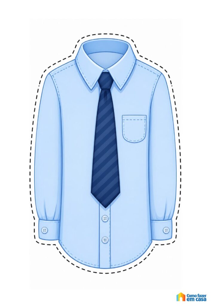 Molde de Camisa Social com Gravata