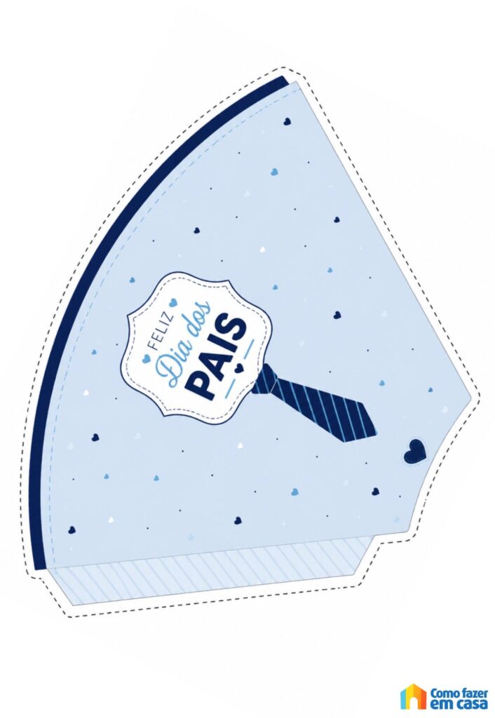 Molde de Cone de Papel para Dia dos Pais