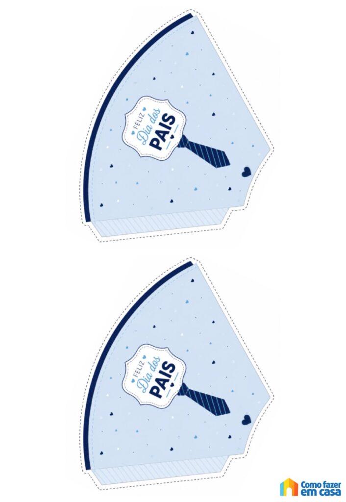 Moldes de Cones de Papel para Dia dos Pais