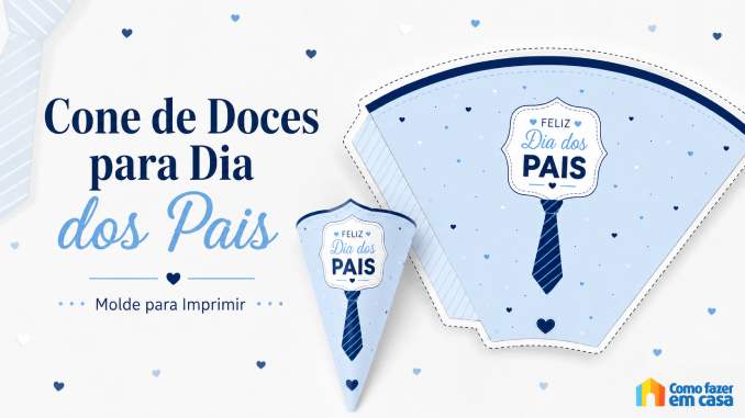 Moldes de Cones de Papel para Dia dos Pais