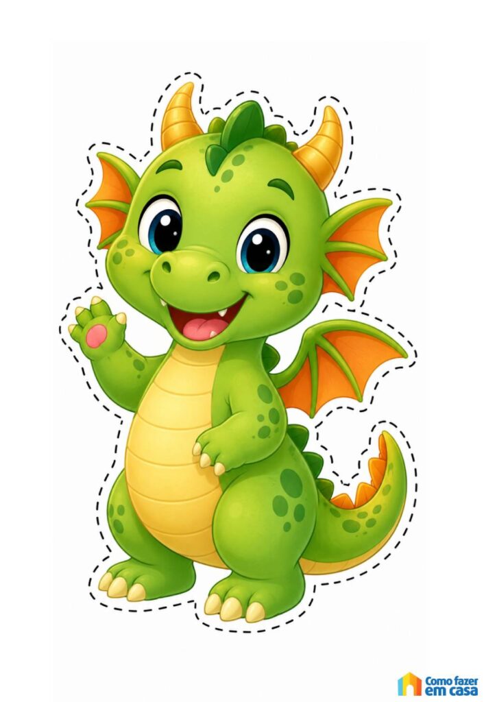 Molde de Dragão Fofo
