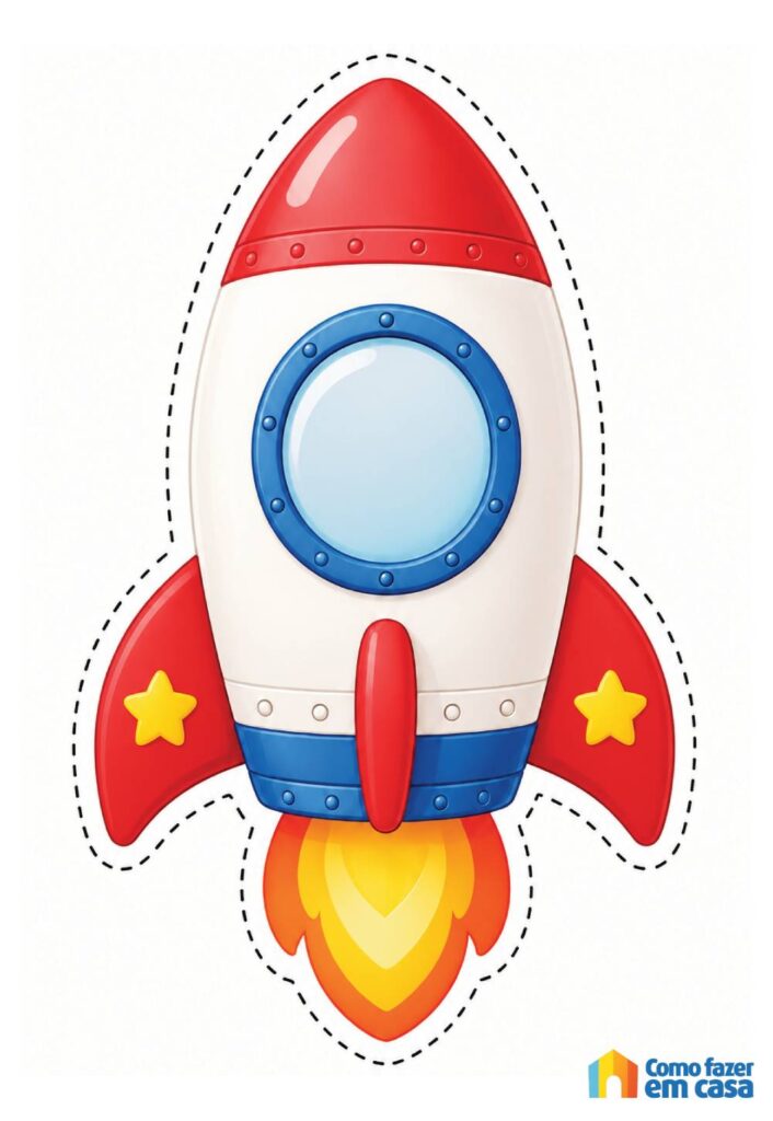 Moldes de Foguete para Imprimir