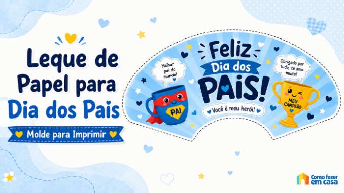 Moldes de Leques para Dia dos Pais