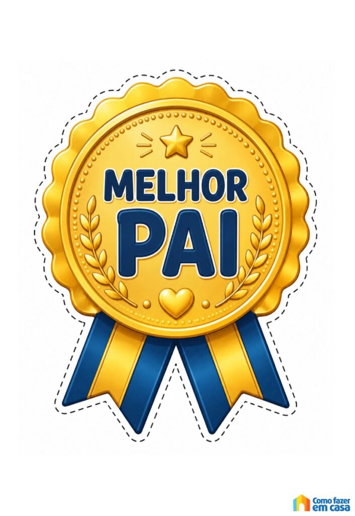 Medalha de Melhor Pai para Imprimir