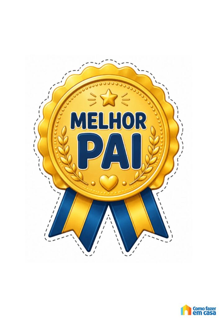 Medalha de Dia dos Pais para Imprimir