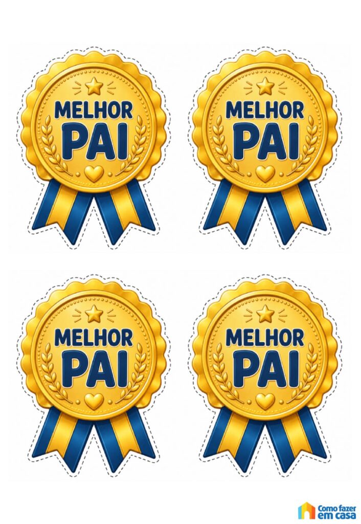 Medalhas Melhor Pai para Imprimir