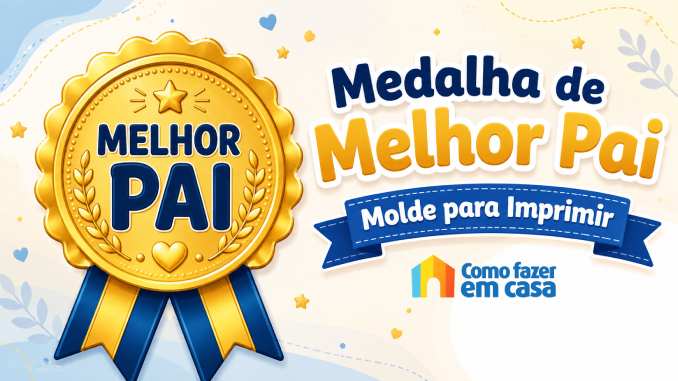 Medalha de Melhor Pai para Imprimir no Dia dos Pais