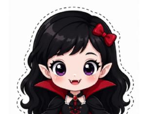 Molde de Vampira para Imprimir