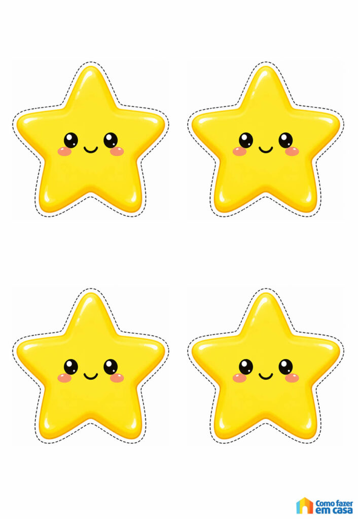 Molde de Estrelas para Imprimir