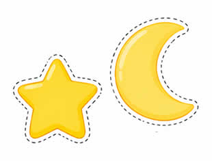 Molde de Estrelas e Lua