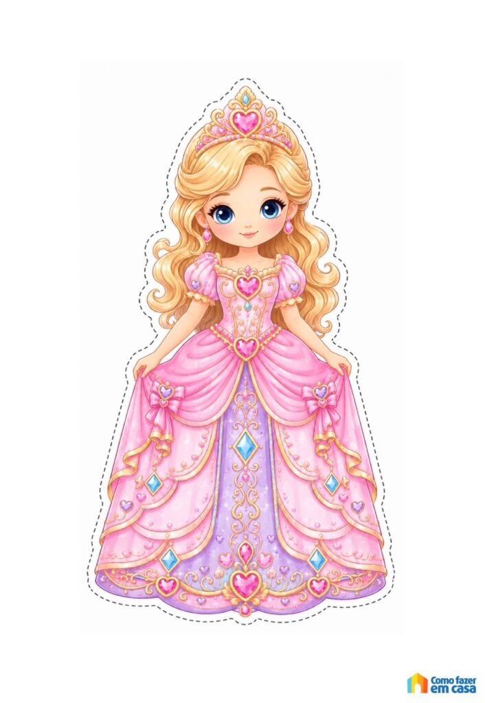 Molde de Princesa para Imprimir