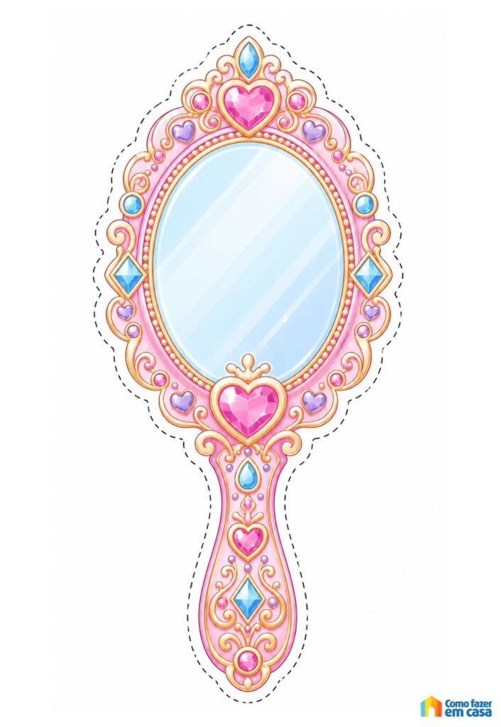 Molde de Espelho de Princesa