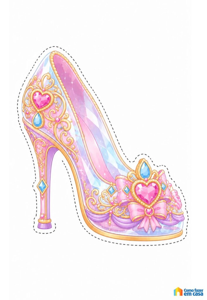 Molde de Sapatinho de Princesa