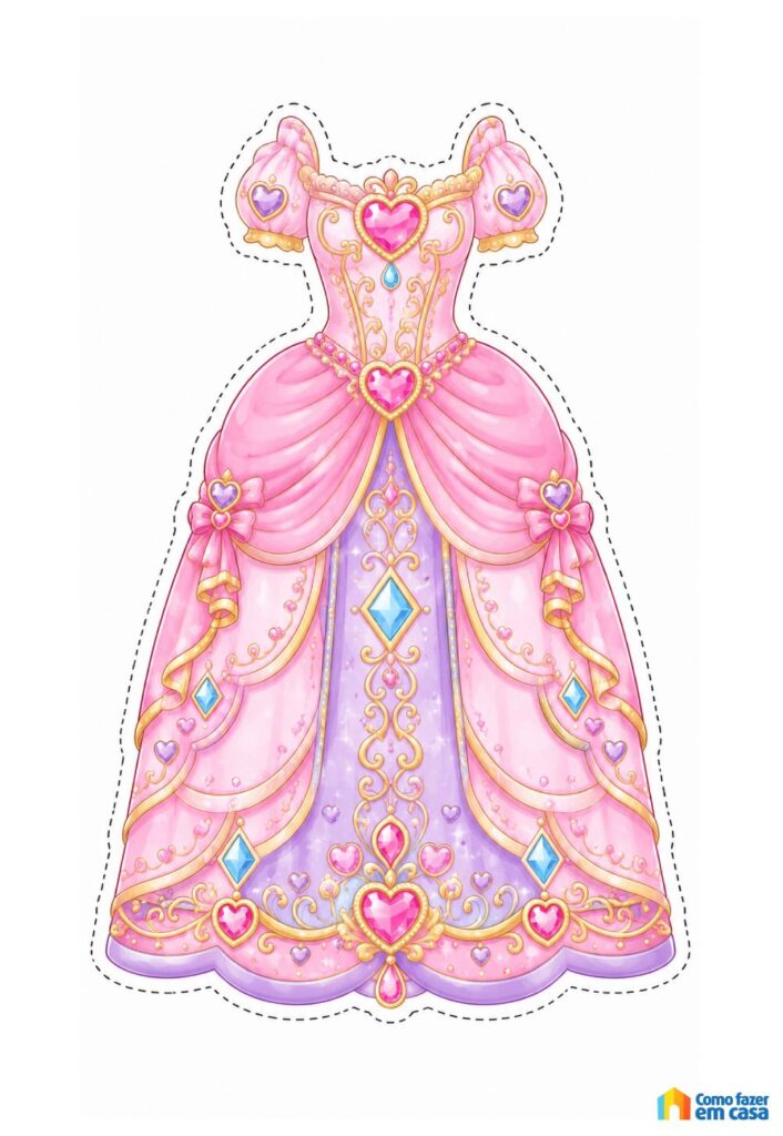 Molde de Vestido de Princesa