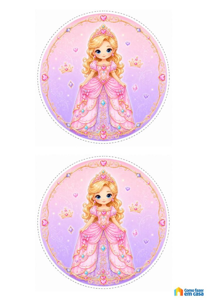 Topos de Bolo para Festa Princesa