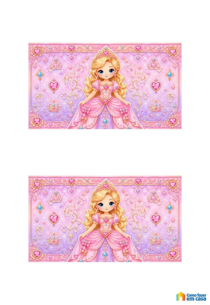 Rótulo para Festa de Princesa