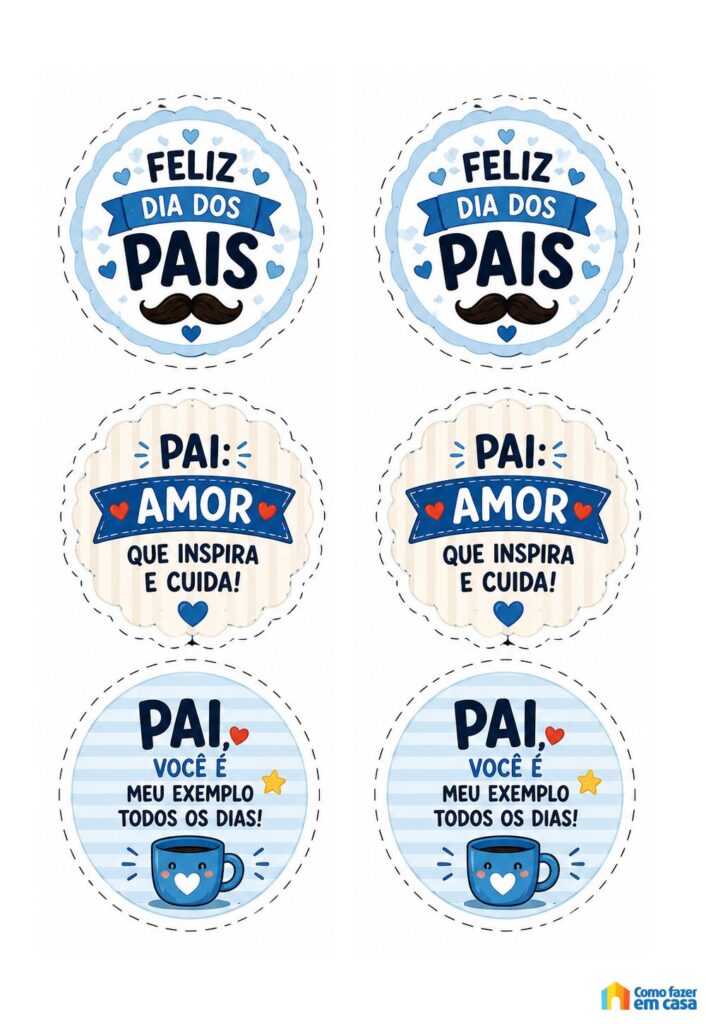 Moldes de Topos de Cupcake para Dia dos Pais