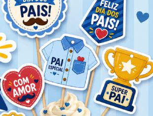 Topos de Cupcake para Dia dos Pais