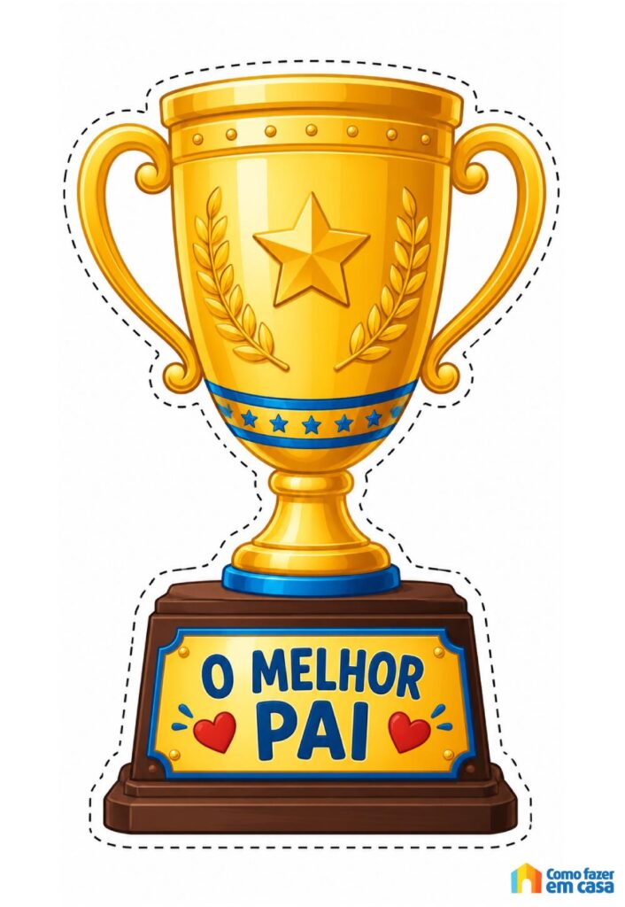 Molde de Troféu de Melhor Pai Grande