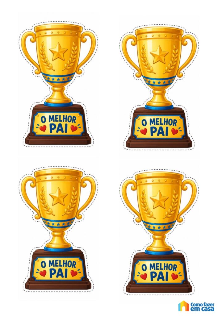 Moldes de Troféu de Melhor Pai